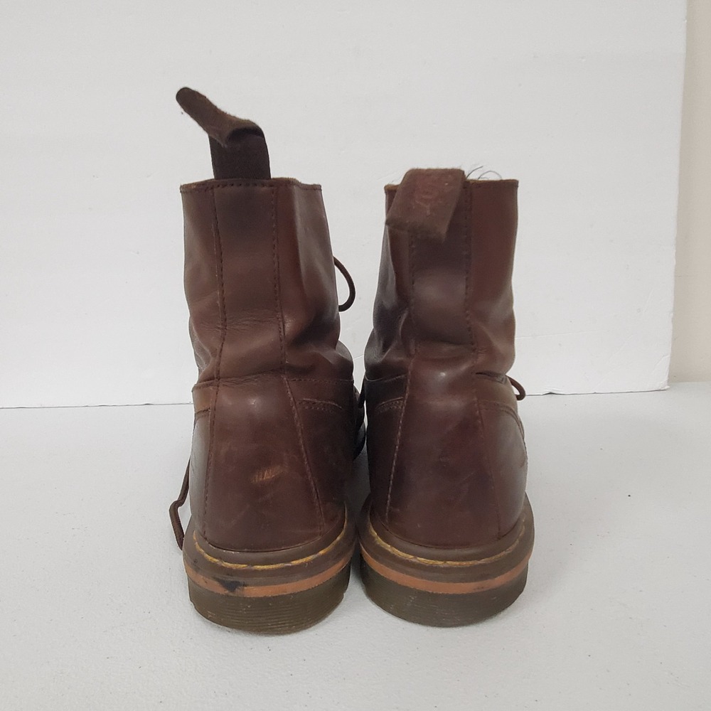 Dr Martens Doc Mens Tristan Boots Size 11 Chocolate Brown Leather Combat Lace Up - Picture 4 of 12
